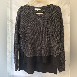 Madewell sweater with black trim